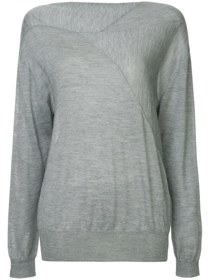 Jil Sander Square Neck Sweater - Grey