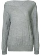 Jil Sander Square Neck Sweater - Grey