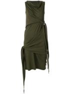 Rick Owens Drkshdw Knotted Detail Dress - Green