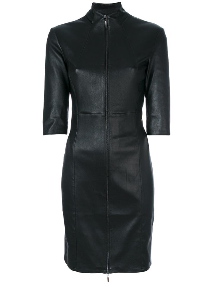 Arma Three-quarters Sleeve Fitted Dress - Black