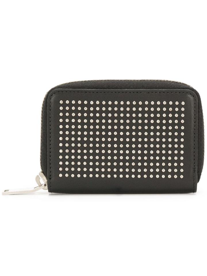 Saint Laurent Studded Zipped Wallet - Black