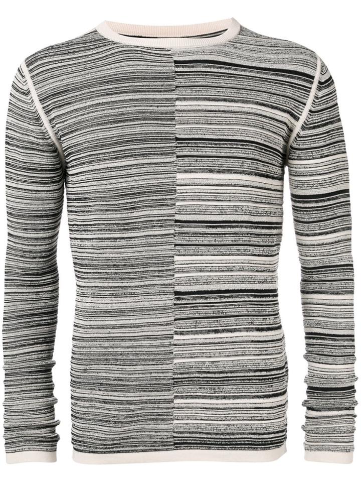 Rick Owens Two-tone Knit Jumper - Black