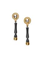 Burberry Resin And Gold-plated Hoof Drop Earrings - Black