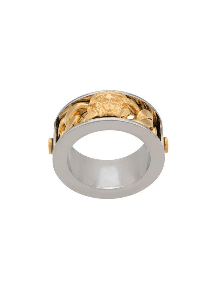 Versace Medusa Chain Ring - Silver