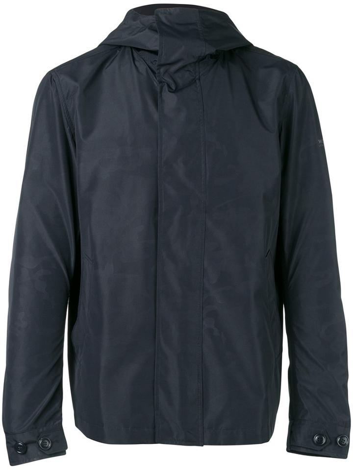 Woolrich Hooded Rain Coat, Men's, Size: Xl, Blue, Polyester