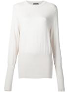 Ann Demeulemeester 'donley' Jumper, Women's, Size: Small, White, Silk/virgin Wool