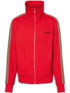 Burberry Icon Stripe Detail Track Top - Red
