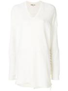 Mcq Alexander Mcqueen Longline Patchwork Jumper - Nude & Neutrals
