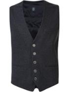 Eleventy Fitted Waistcoat, Men's, Size: 52, Grey, Cotton/polyamide/wool