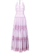 Charo Ruiz Embroidered Maxi Dress - Purple