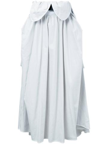 Maticevski - Pleated Midi Skirt - Women - Linen/flax - 8, White, Linen/flax