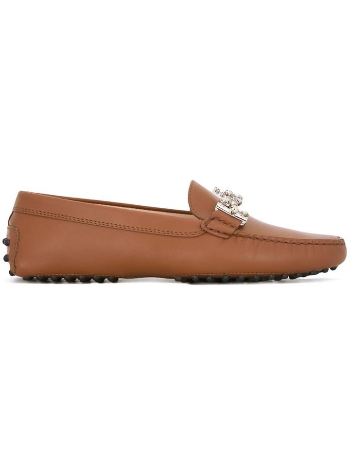 Tod's Crystal-embellished Loafers