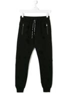 John Richmond Kids Distressed Detail Drawstring Sweatpants - Black