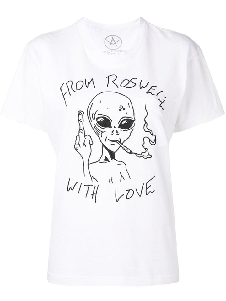 Local Authority Roswell Alien Pocket T-shirt - White