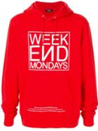 Undercover 'week End Mondays' Hoodie - Red