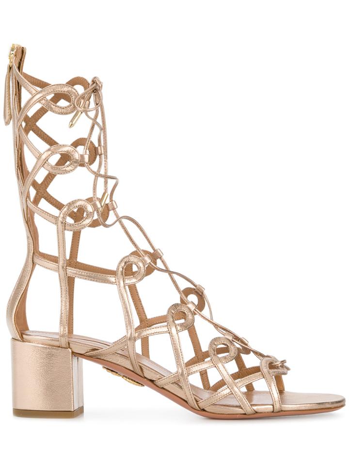 Aquazzura High Gladiator Sandals - Nude & Neutrals