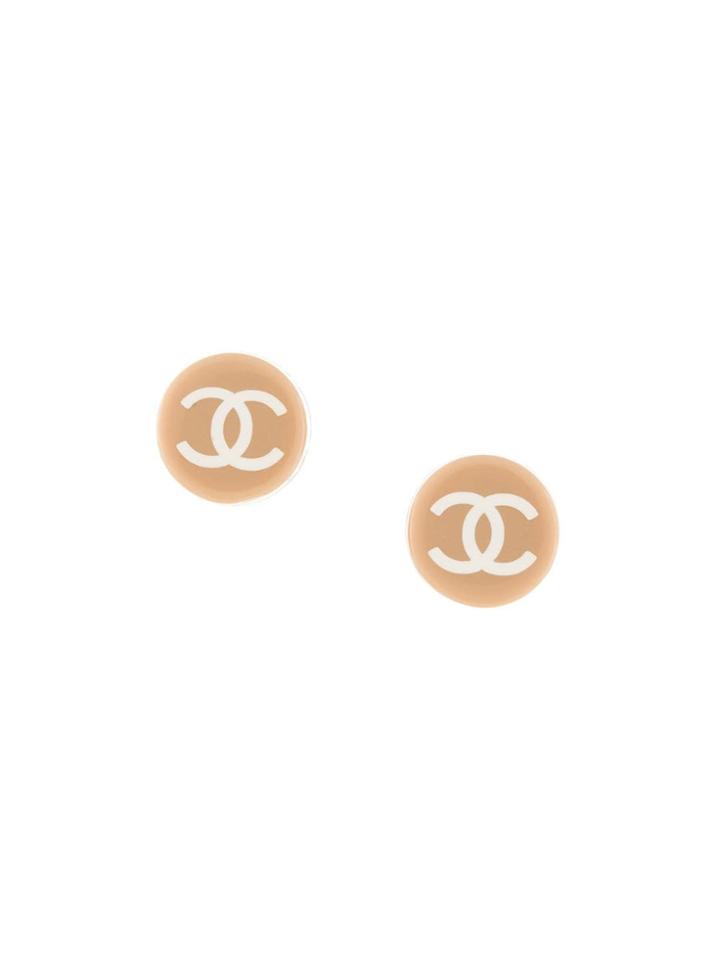 Chanel Pre-owned Cc Logo Stud Earrings - Brown