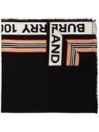 Burberry Black 100% England Cotton Scarf