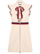 Gucci Sylvie Web Stretch Jersey Dress - Neutrals
