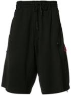 Y-3 Drawstring Track Shorts, Men's, Size: Xs, Black, Cotton