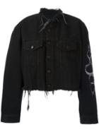 Marcelo Burlon County Of Milan Alyssa Denim Jacket, Women's, Size: Small, Black, Cotton