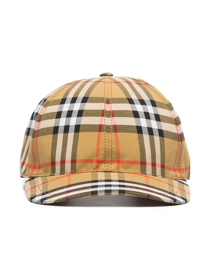 Burberry Multi Colour Classic Check Cap - Brown