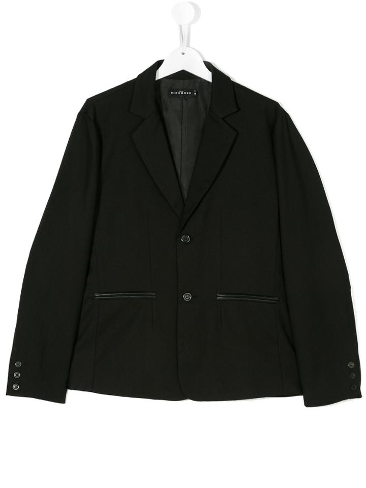 John Richmond Kids Single Breasted Blazer - Black