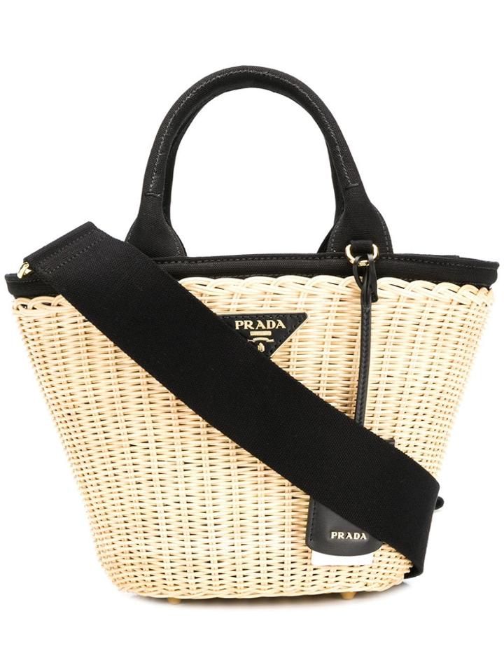 Prada Classic Beach Bag - Neutrals