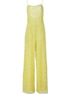 Adam Lippes Sleeveless Jumpsuit, Women's, Size: 6, Yellow/orange, Cotton/nylon/viscose