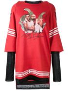 Baja East - Oversized Fringed Hoodie - Women - Supima Cotton - Ii, Red, Supima Cotton