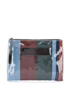Marni Striped Logo Clutch Bag - Red