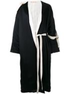 Marni Judo Belt Robe Coat, Women's, Size: 38, Black, Viscose/acetate/polyester