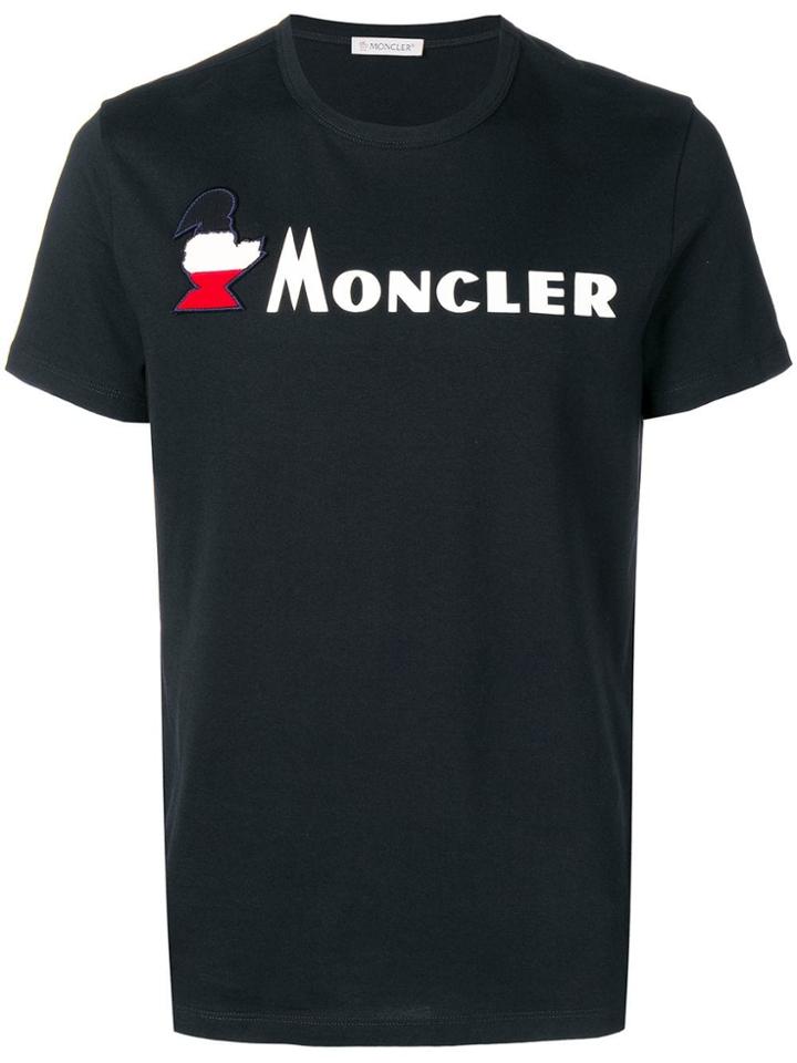 Moncler Contrast Logo T-shirt - Black