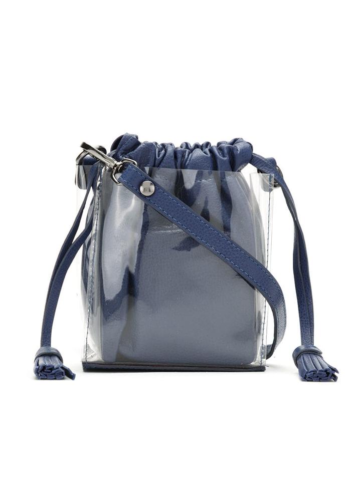 Mara Mac Leather Bucket Bag - Blue