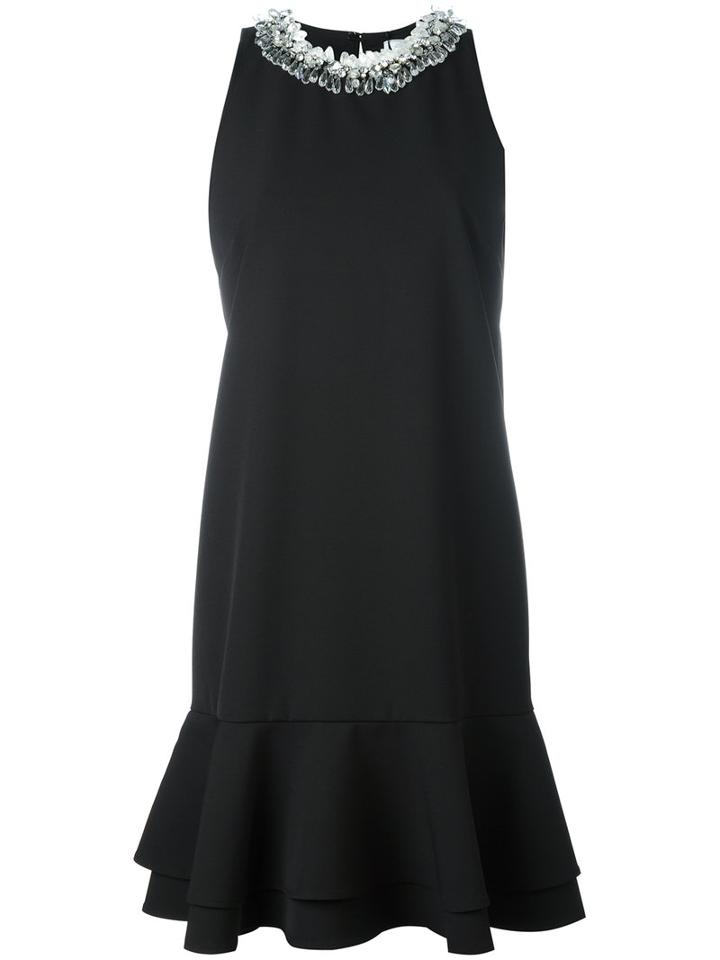 Blugirl Embellished Collar Dress, Women's, Size: 42, Black, Polyester/spandex/elastane