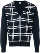 Doppiaa Grid Pattern Sweater - Blue