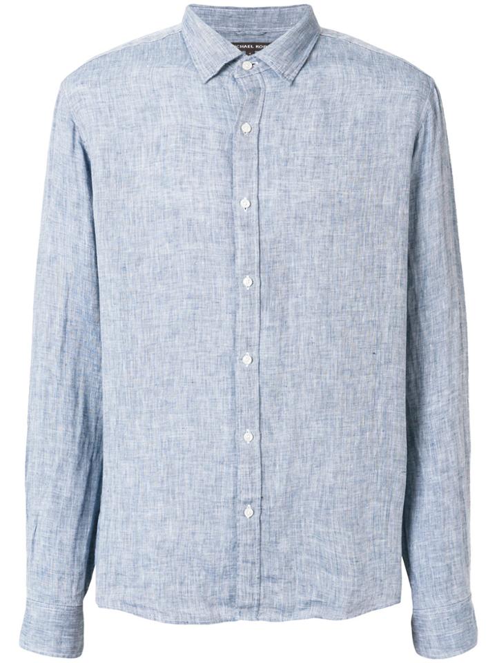Michael Michael Kors Chambray Casual Shirt - Blue