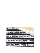 Balmain Logo Print Cerniere Clutch - Black