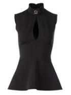 Givenchy Peplum Sleeveless Blouse, Women's, Size: 38, Black, Polyamide/spandex/elastane