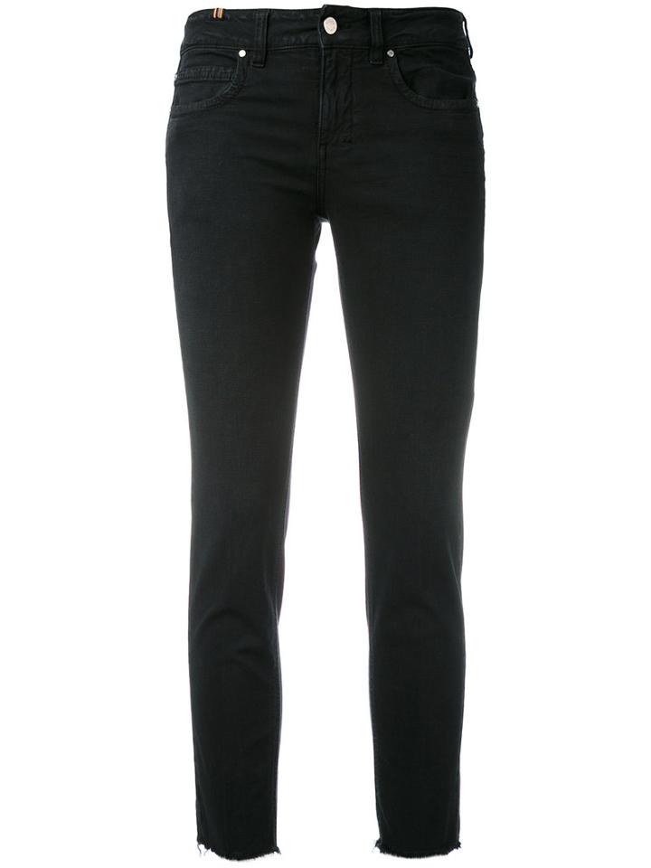 Notify - Capri Canvas Jeans - Women - Cotton/spandex/elastane - 29, Black, Cotton/spandex/elastane