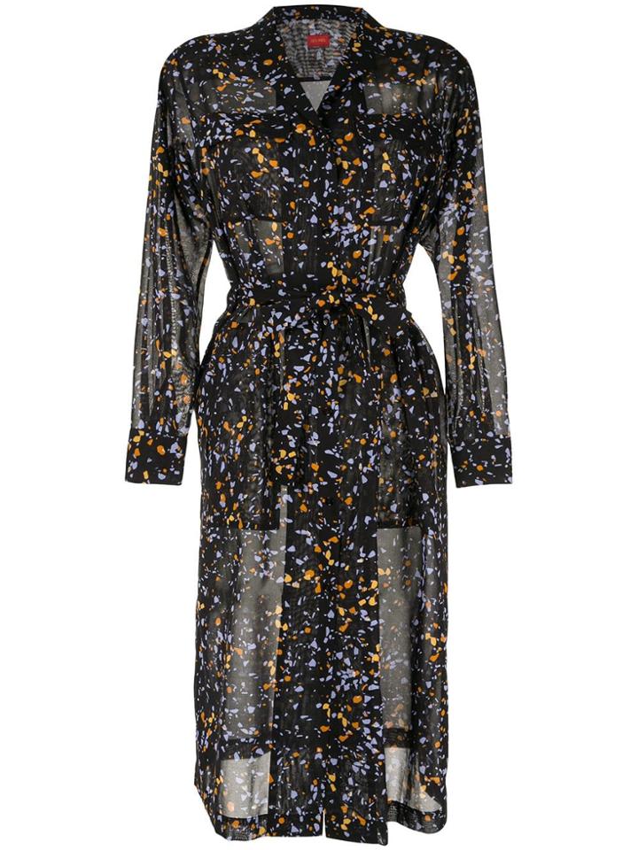 Des Prés Printed Shirt Dress - Black