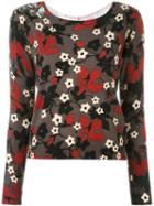 Twin-set Floral Jumper, Women's, Size: Xl, Black, Polyamide/viscose