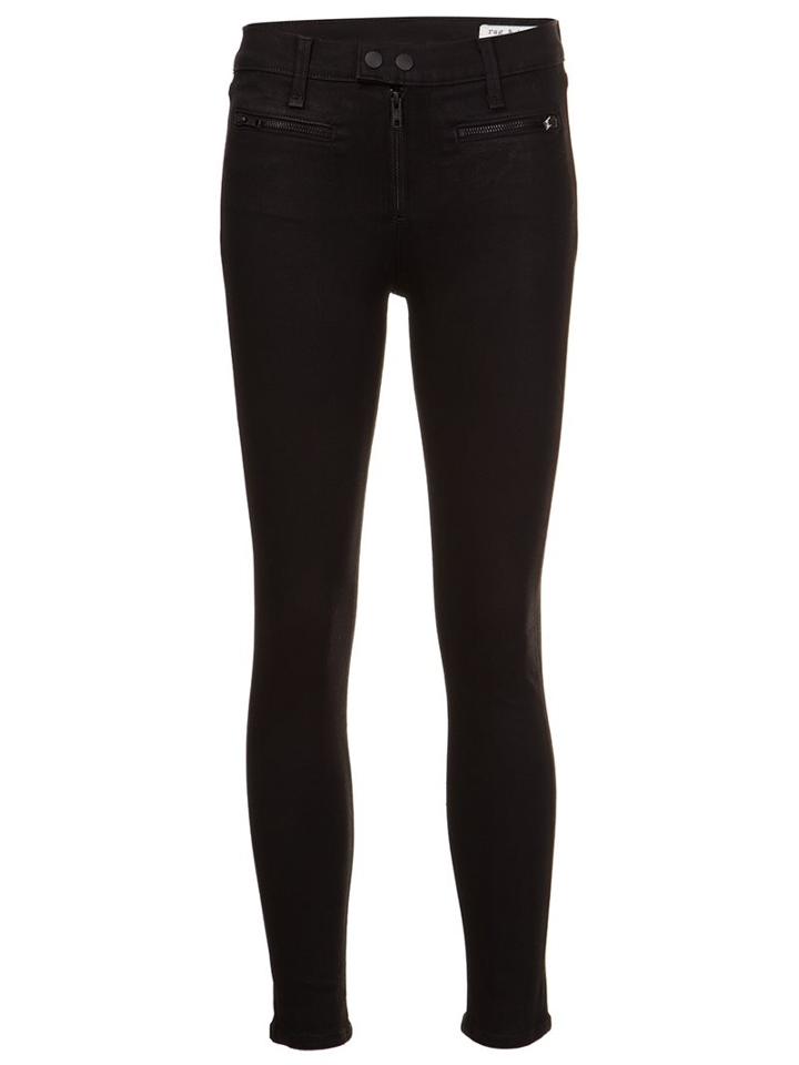 Rag & Bone /jean Zipper Skinny Jeans, Women's, Size: 31, Black, Cotton/polyester/spandex/elastane/modal