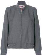 Thom Browne Classic Wool Varsity Jacket - Grey