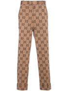 Gucci Double G Tailored Trousers - Brown