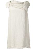 Stefano Mortari Ruffled Neck Dress - Neutrals