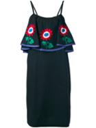 Daft - Floral Shift Dress - Women - Cotton - M, Black, Cotton