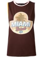 N Duo Graphic Print Vest Top, Women's, Size: 36, Brown, Cotton