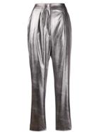 Incotex High-rise Metallic Trousers - Grey