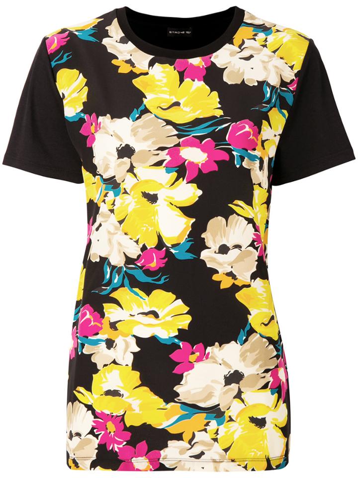 Etro Floral Print T-shirt - Black